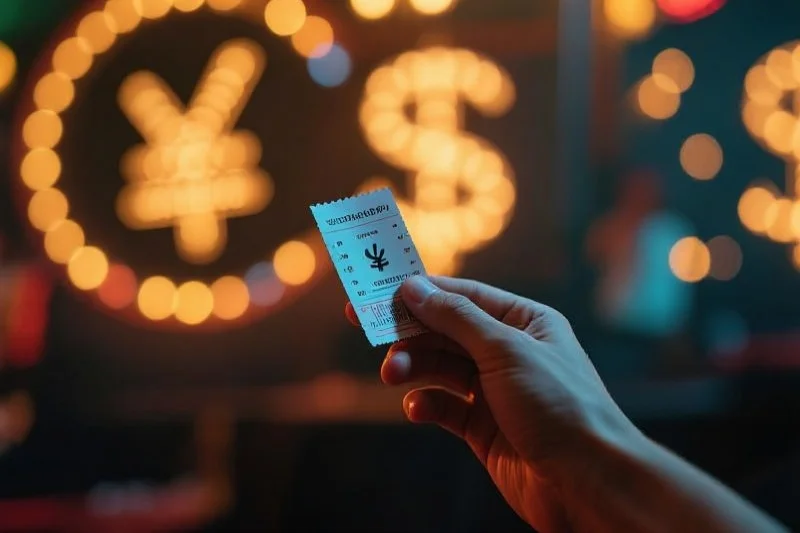 手持彩票，充满希望